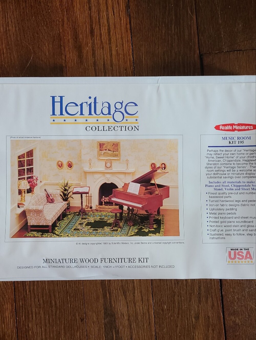 Realife Miniatures Wood Furniture Kit - Music Room 195